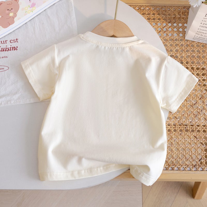 Girls' Three-Dimensional Cartoon Short-Sleeved T-Shirt 25 New Summer Cotton Printed Cute Top Baby Girl'S All-Match Children'S Wear 3 - Image 3