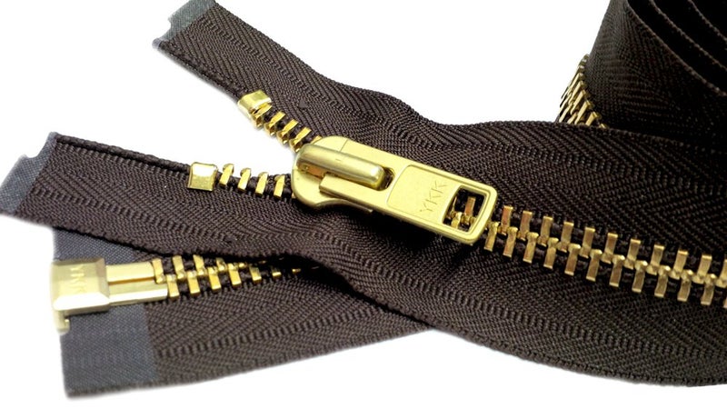 YKK 30 Extra Heavy Duty Jacket Zipper YKK 10 Brass Separating Color 570 Sept Brown 1 ZipperPack