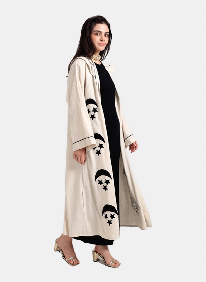 Carina Beige Crescent & Stars Kimono  - Image 2