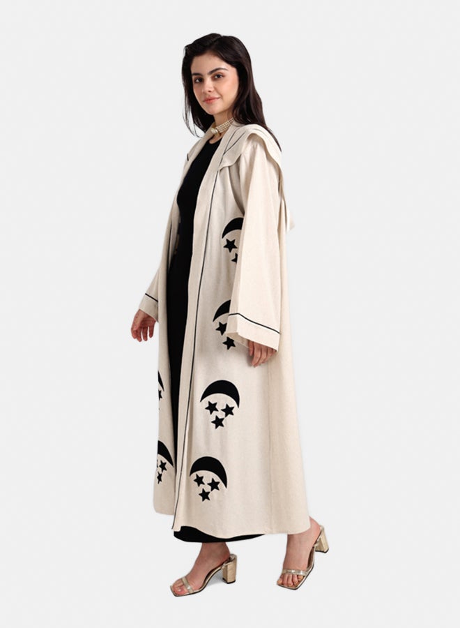 Carina Beige Crescent & Stars Kimono  - Image 5