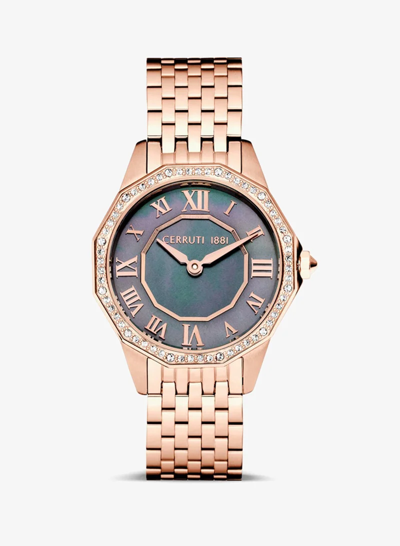 Jesina 32mm Women's Quartz Watch With Rose Gold Stainless Steel Bracelet