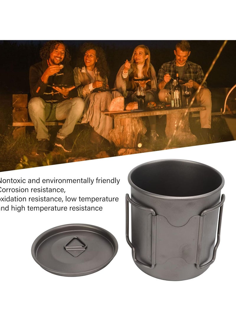 GGOOT Camping Mug, 500ml Portable Foldable Handle Titanium Mug for Outdoor Use - Image 5