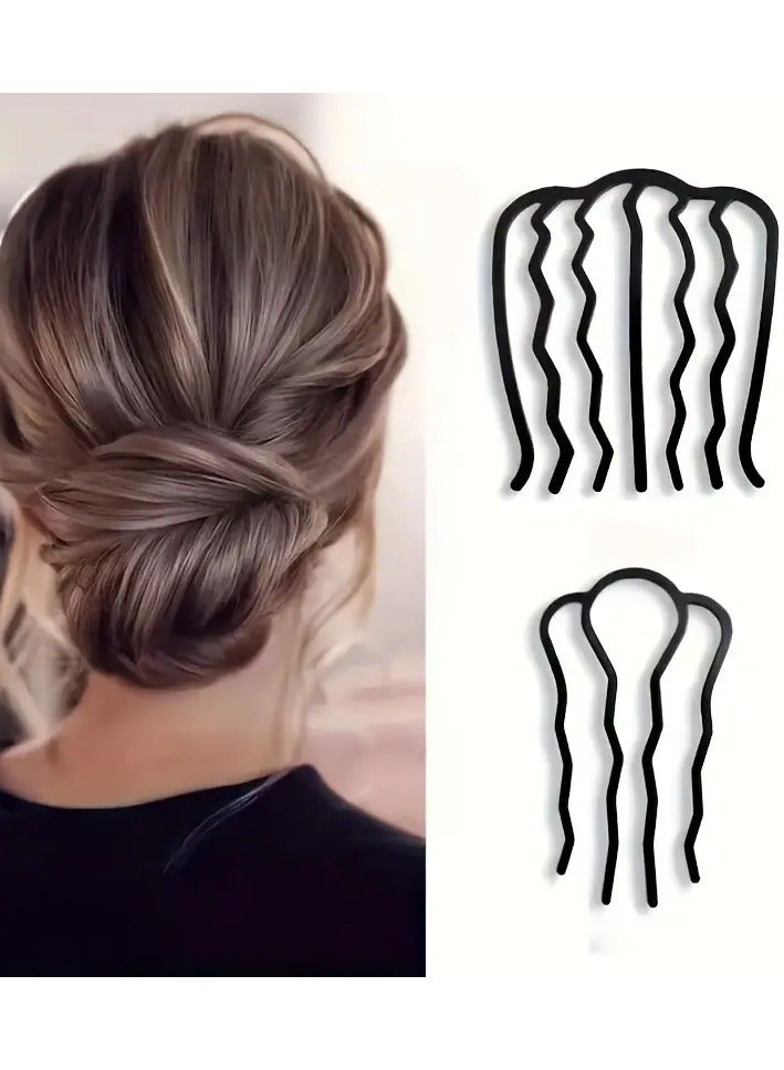 جلوسكي الشعر اللون الصلب إدراج مشط لمس الشعر الموجة مشط الشعر المكسور أدوات التشطيب للنساء والاستخدامات اليومية - Image 1