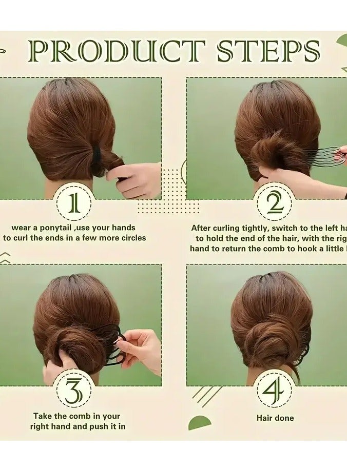 جلوسكي الشعر اللون الصلب إدراج مشط لمس الشعر الموجة مشط الشعر المكسور أدوات التشطيب للنساء والاستخدامات اليومية - Image 2