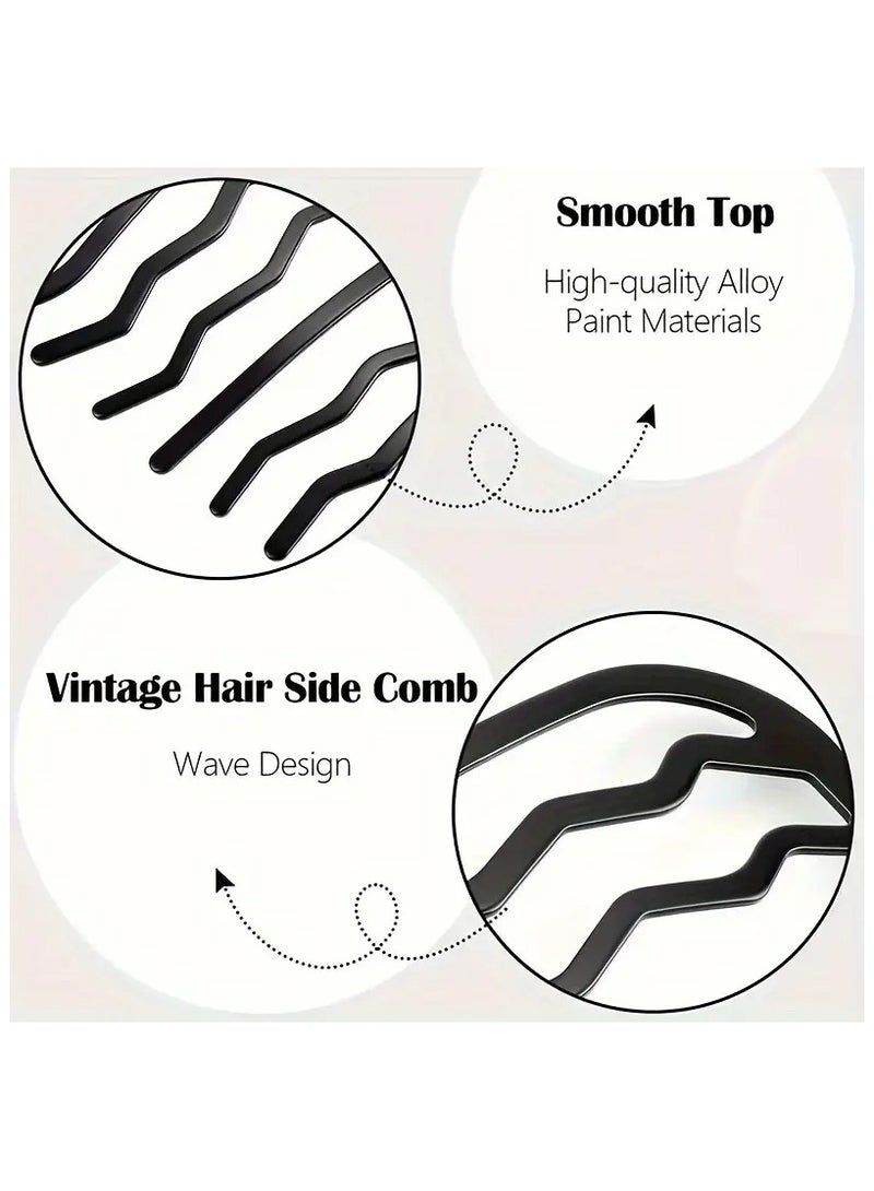 جلوسكي الشعر اللون الصلب إدراج مشط لمس الشعر الموجة مشط الشعر المكسور أدوات التشطيب للنساء والاستخدامات اليومية - Image 4