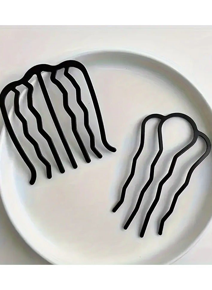 جلوسكي الشعر اللون الصلب إدراج مشط لمس الشعر الموجة مشط الشعر المكسور أدوات التشطيب للنساء والاستخدامات اليومية - Image 5