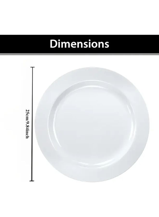 Heavyweight White Melamine Plates 2pcs Durable Easy Clean For Wedding Banquet Table Setting - Image 3
