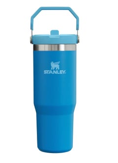 STANLEY IceFlow 30 oz Stainless Steel Tumbler with Leak-Resistant Flip Straw - Vacuum Insulated Water Bottle for Home, Office, or Car, Keeps Drinks Cold for 12 Hours, Azure Color