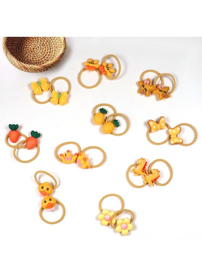 WillingTee 120pcs (60 pairs) Mix Colors Girl's Elastic Hair Ties Soft Rubber Bands Hair Bands Holders Pigtails Hair Accessories for Girls Infants Toddlers Kids Teens and Children - Image 5