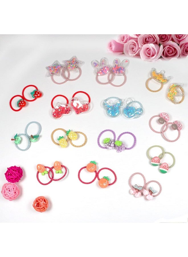 WillingTee 120pcs (60 pairs) Mix Colors Girl's Elastic Hair Ties Soft Rubber Bands Hair Bands Holders Pigtails Hair Accessories for Girls Infants Toddlers Kids Teens and Children - Image 3