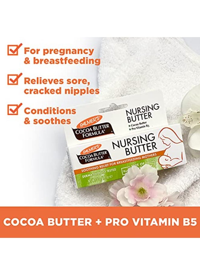 PALMER'S - Palmers Cocoa Butter Nursing Cream with Pure & Pro Vitamin B5-Moisturizes Softens Nipples-Soothing relief from Sore,Cracked Nipples for Mother-No Parabens,Pthalates-30g - Image 1