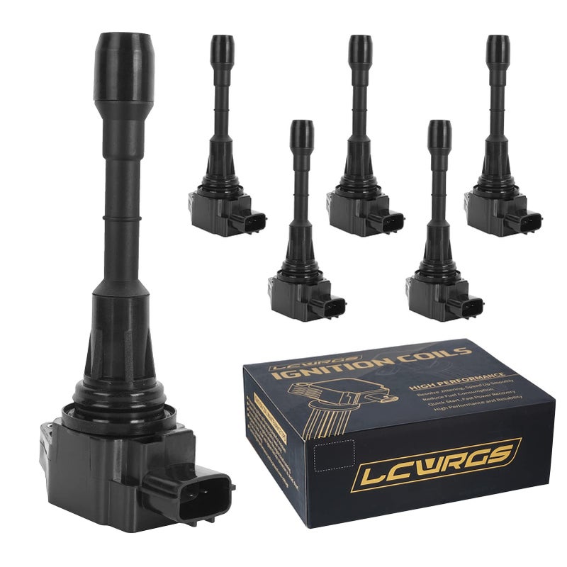 Set of 6 Ignition Coil Fits for 35L V6 Nissan Altima Maxima Murano Pathfinder Quest Infiniti G35 EX35 FX35 2007 2008 2009 2010 2011 2012 2013 2014 2015 2016 2017 Coil Packs Replaces UF550