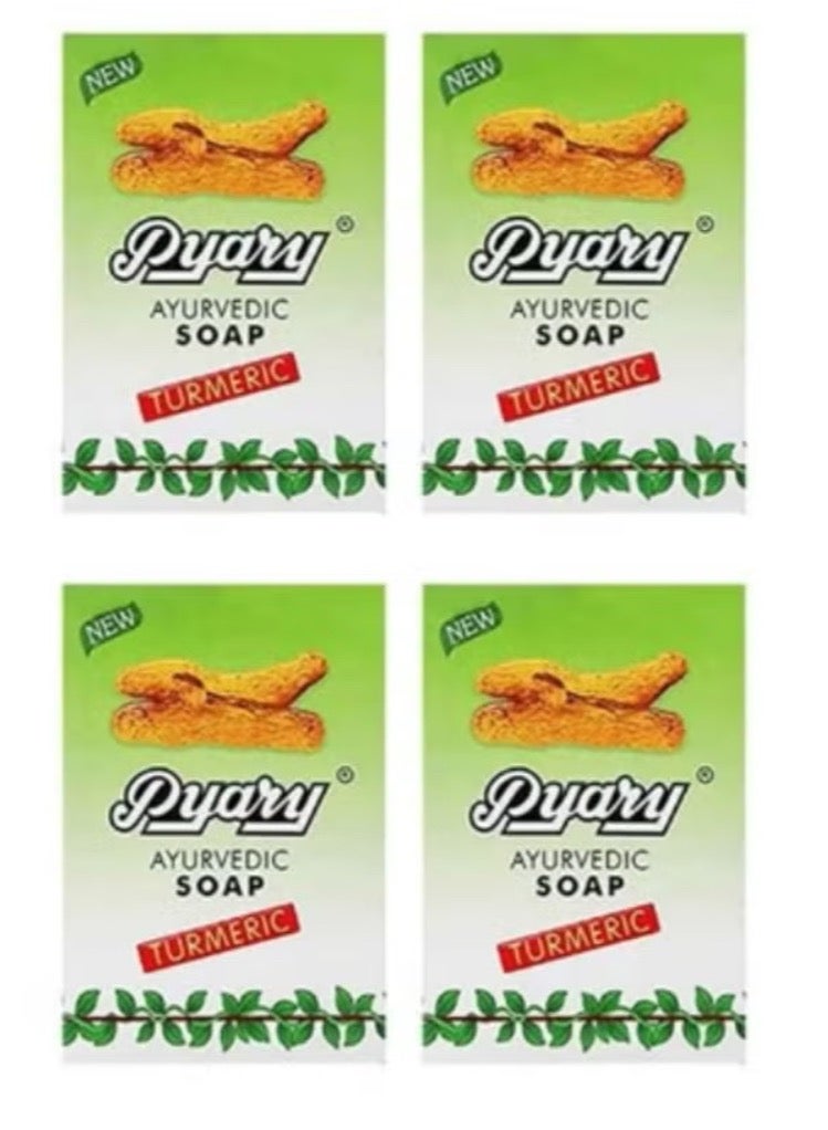 Pyary 4 pieces of Turmeric herbal skin lightening soap - Image 1