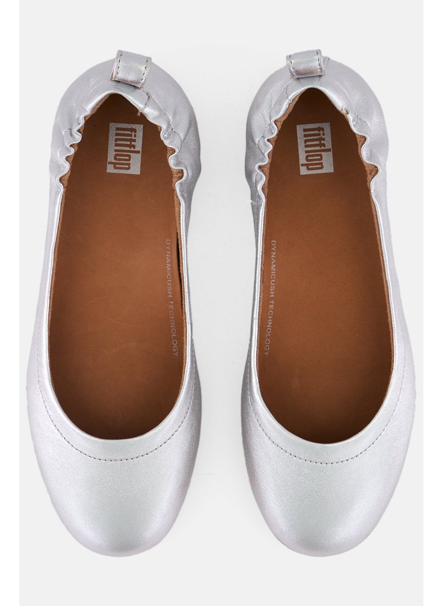 FitFlop Women Allegro Slip On Flats, Silver  - Image 4