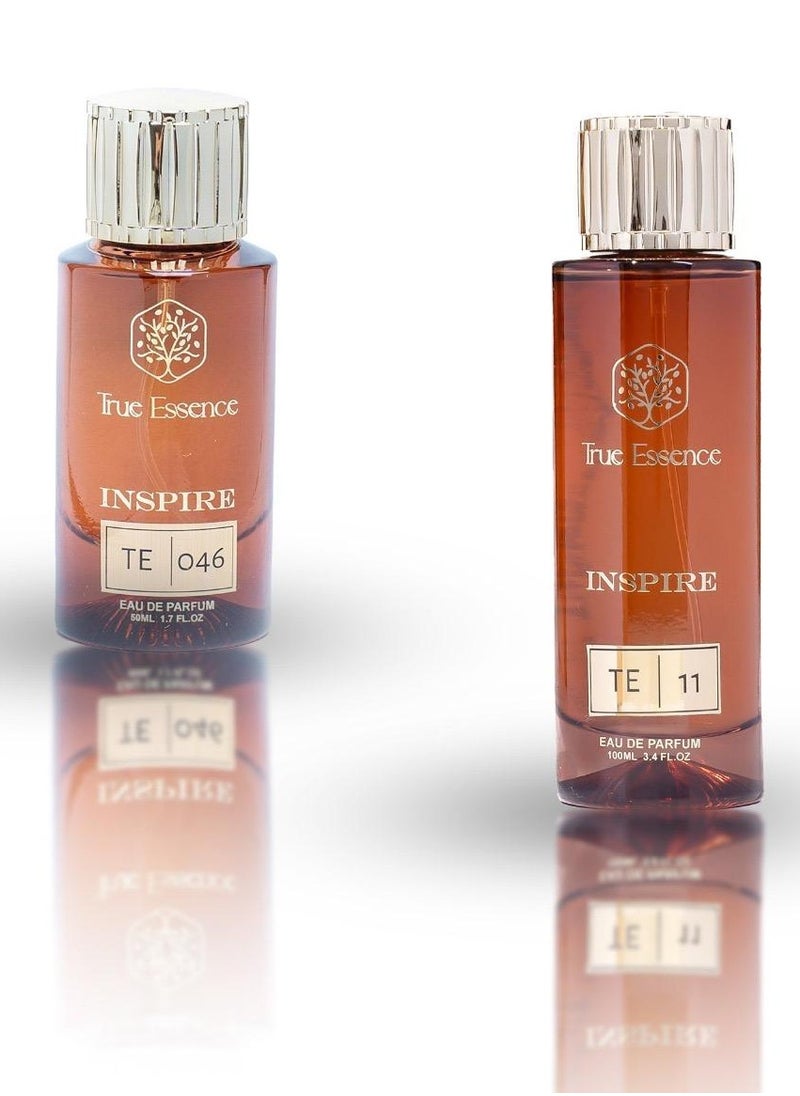 True Essence - True Essence Combo Pack of 2 Eau De Parfum- Inspire Collection TE 11- 100ml And TE 46 - 50ml For Unisex. - Image 1