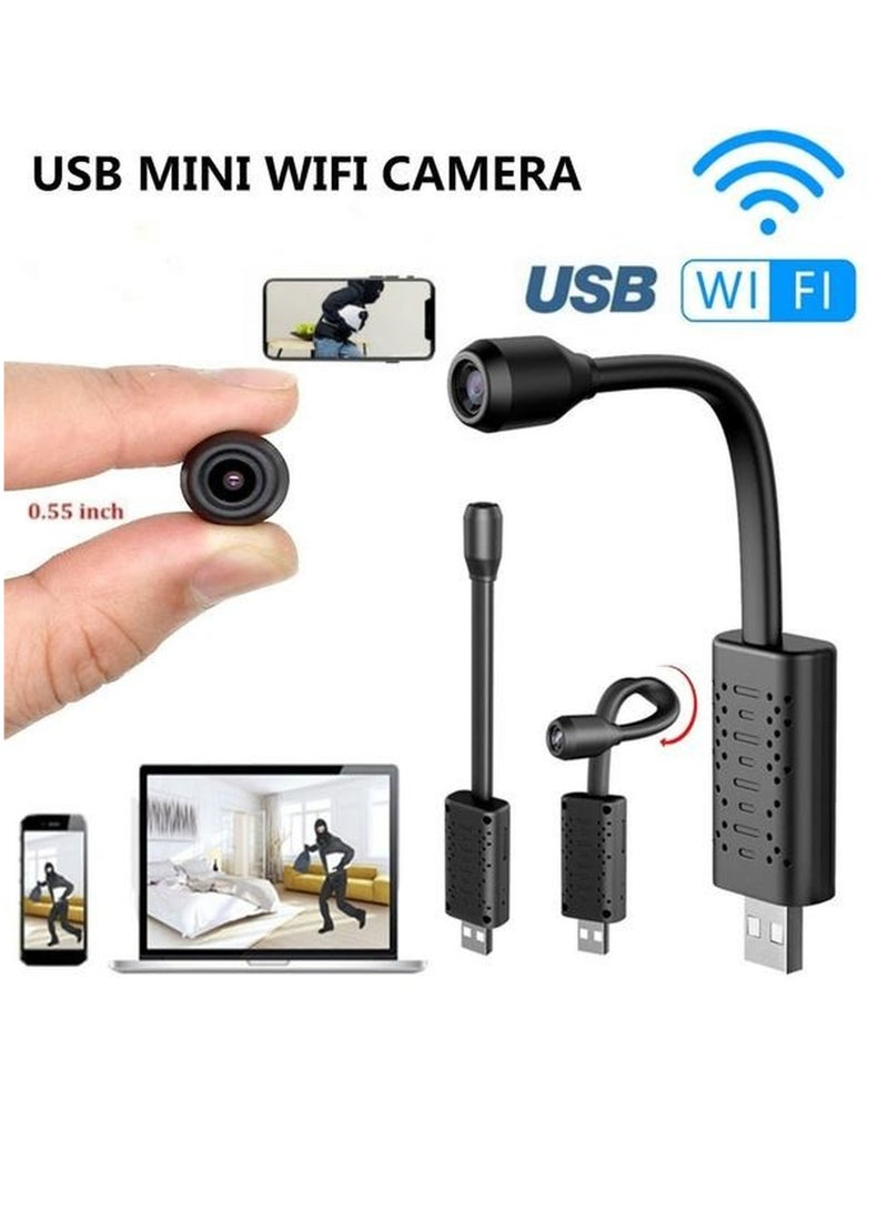 Rabos Full HD 4K 1080P USB Wifi Mini Camera WiFi Camera Wireless USB Plug Small Security Camera 1080P HD Motion Detection Monitor for Home Office - Image 5