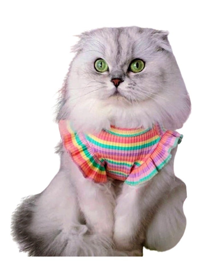 A.M Pet Dog Clothes, T-Shirt, Small Dog Or Cat Dress, Spring, Autumn and Summer, Hair Loss Protection, Breathable, Sleeveless Dress - Image 1