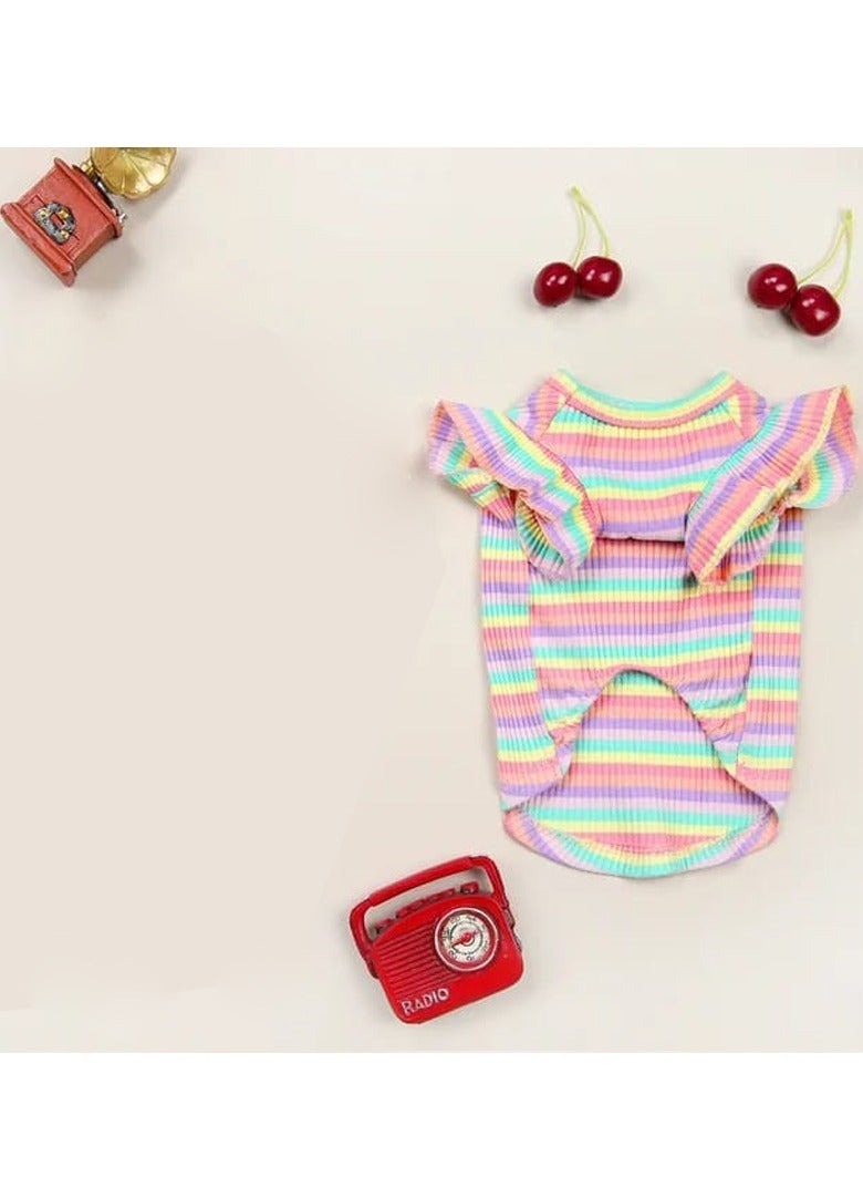 A.M Pet Dog Clothes, T-Shirt, Small Dog Or Cat Dress, Spring, Autumn and Summer, Hair Loss Protection, Breathable, Sleeveless Dress - Image 3