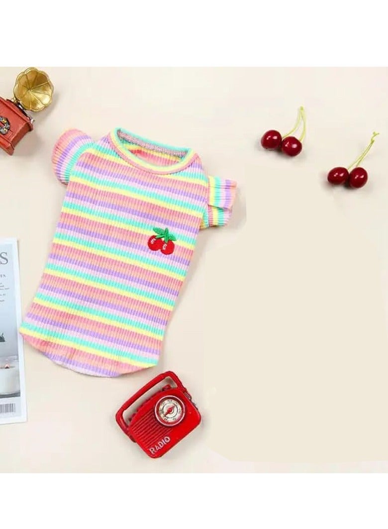 A.M Pet Dog Clothes, T-Shirt, Small Dog Or Cat Dress, Spring, Autumn and Summer, Hair Loss Protection, Breathable, Sleeveless Dress - Image 4