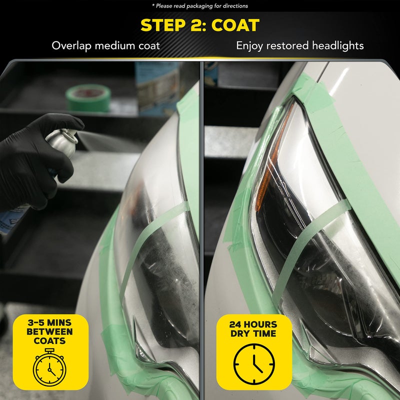 Meguiar's Two Step Headlight Restoration Kit, Headlight Cleaner Restores Clear Car Plastic and Protects from Re-Oxidation, Includes Headlight Coating and Cleaning Solution - 4 Count (1 Pack) - Image 4