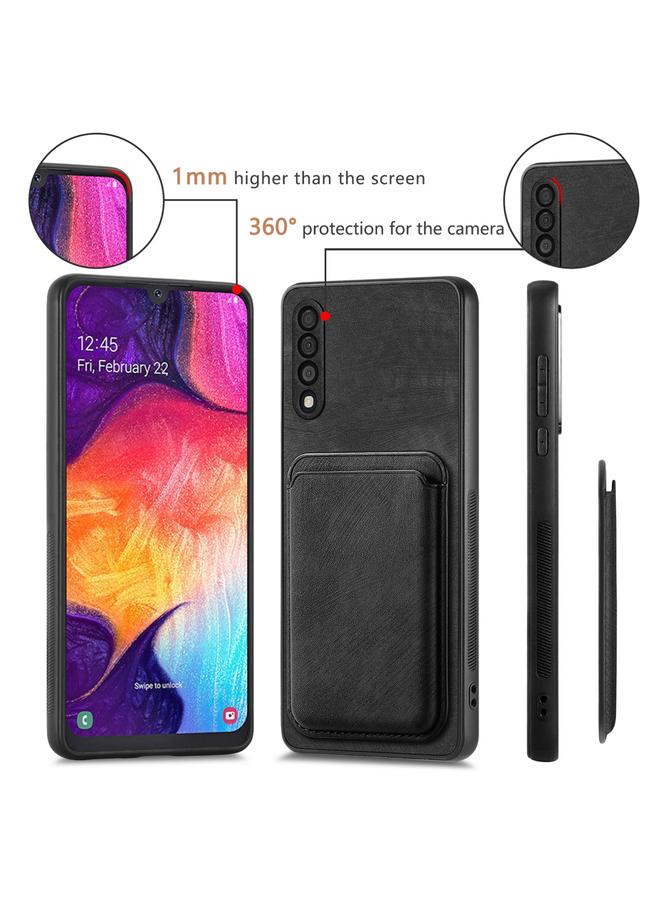 اس-توب جراب هاتف Samsung Galaxy A50 من الجلد بتصميم كلاسيكي مع حقيبة بطاقات مغناطيسية - Image 4