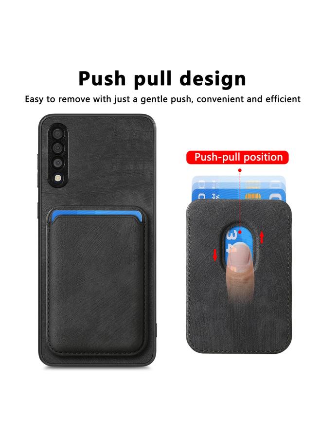 اس-توب جراب هاتف Samsung Galaxy A50 من الجلد بتصميم كلاسيكي مع حقيبة بطاقات مغناطيسية - Image 2