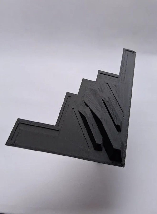 نموذج طائرة شبحية ثلاثية الأبعاد من شركة 3D CRAFT، نسخة طبق الأصل من قاذفة قنابل عسكرية، أسود، للعرض على سطح المكتب - Image 1