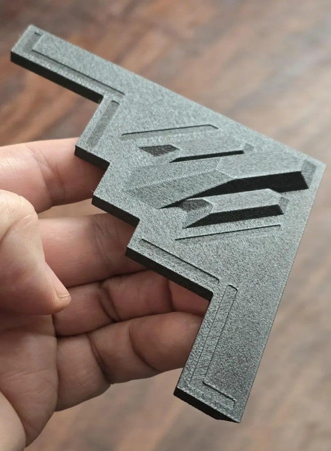 نموذج طائرة شبحية ثلاثية الأبعاد من شركة 3D CRAFT، نسخة طبق الأصل من قاذفة قنابل عسكرية، أسود، للعرض على سطح المكتب - Image 2