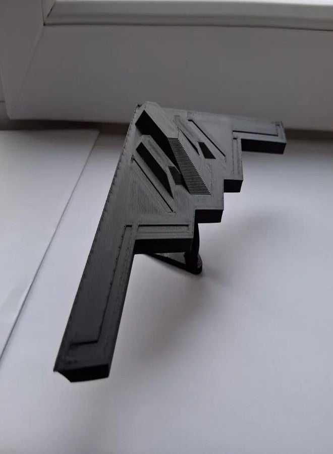 نموذج طائرة شبحية ثلاثية الأبعاد من شركة 3D CRAFT، نسخة طبق الأصل من قاذفة قنابل عسكرية، أسود، للعرض على سطح المكتب - Image 4