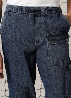 Hubberholme Men's Indigo Jogger Jeans - Loose Fit and Stylish Design  - Image 5