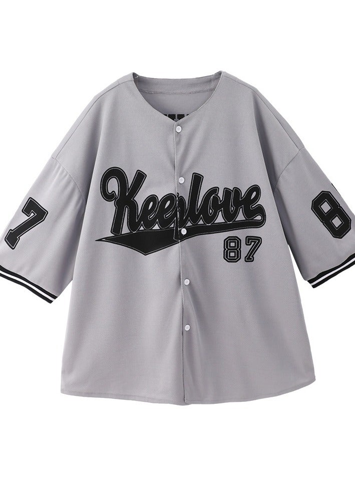 Kids Jazz Dance Costume Baseball Jacket Coat