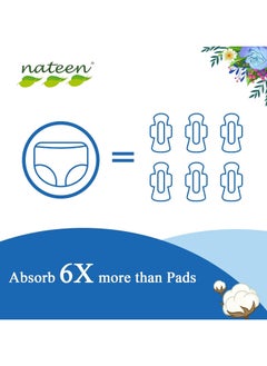 nateen Disposable Period Pants for Sanitary Protection,40 Count Sanitary Pads Pant Style,Protective Underware for Women,Medium/Large Pull Ups,Super Guard Short Type.  - Image 5