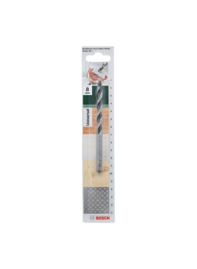 BOSCH Universal Multi Purpose Precise Drill Bit Silver 8 x 120mm JE2 609 255 477 