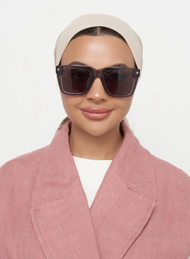 30Sundays  30Sundays GROVE,Women Sunglasses, Square Sunglasses, UV Protection: UV400 (Gray,Purple) for Women | Best Price UAE