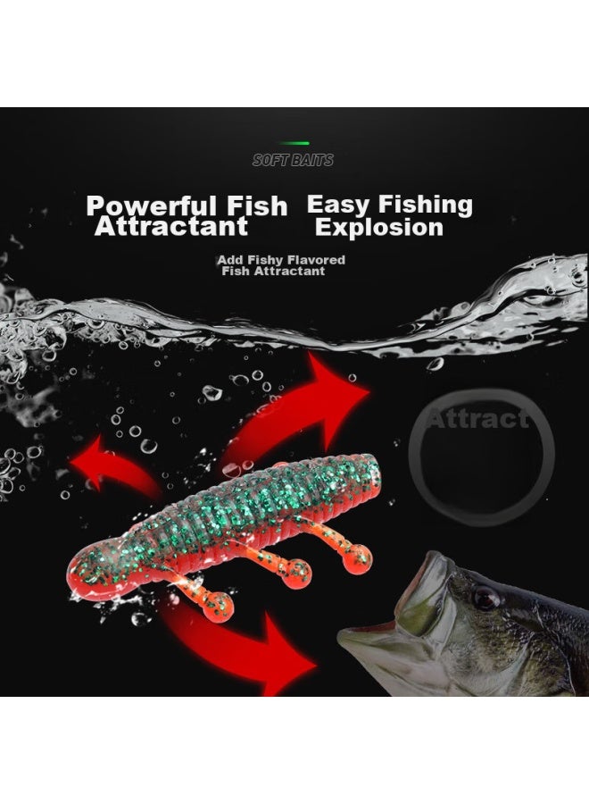 King Lure King King Shaking Potato Soft Bait, Salted Black Bait, Black Pit Sinking, Lead-free Fishing Set, Bass Artificial Bait - Image 2