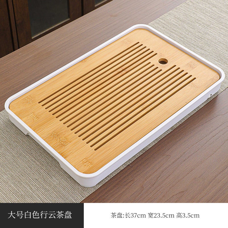 Japanese Bamboo Tea Tray Rectangular Home Office Tea Cup Dry Brewing Table Plate Water Storage Tea - Image 1