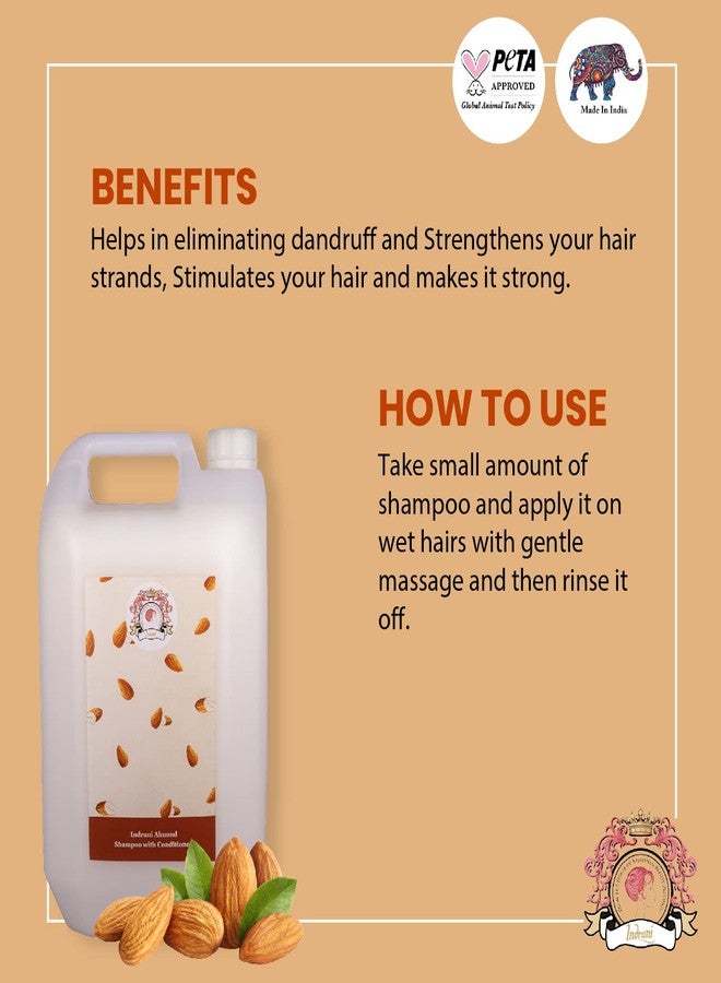 Indrani Cosmetics Almond Shampoo With Conditioner, 5 L - Image 5