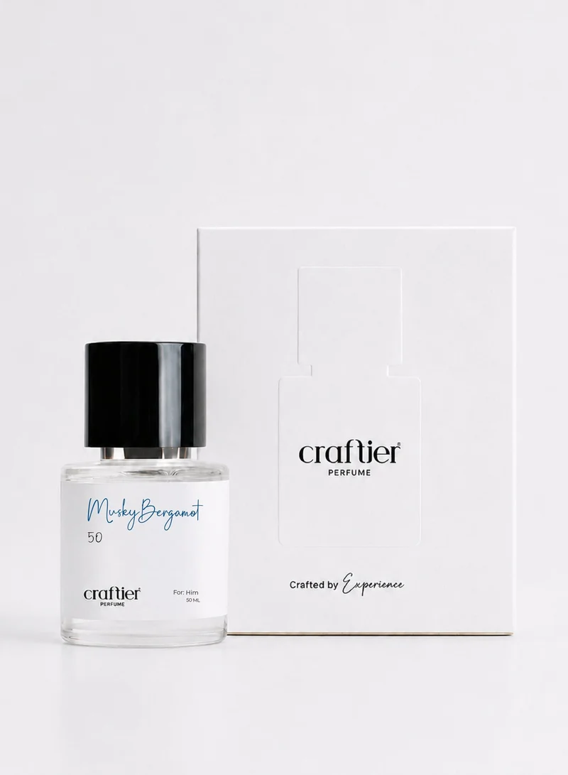 Craftier Perfume MUSKY BERGAMOT - Inspired of-FAHRENHEIT, Eau De Parfum for Men - 50ml, Long Lasting Musky Fragrance Upto 36 Hrs, Travel Size Men's Perfume
