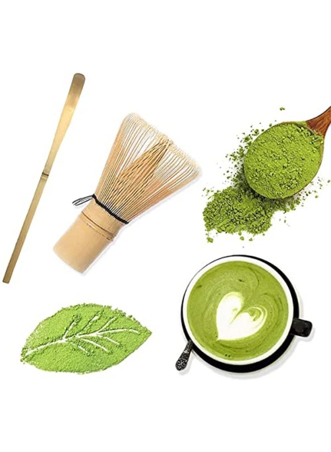 Matcha Whisk Set - Matcha Whisk (Chasen) + Bamboo Spoon with Hook (Chashaku) + Small Spoon + Whisk Holder - 4 Pieces Bamboo Matcha Whisk - For Making a Traditional Cup of Japanese Matcha Tea from Tol House  - Image 3