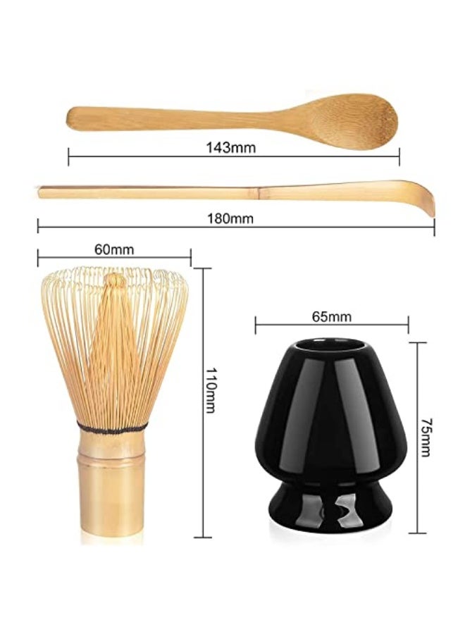 Matcha Whisk Set - Matcha Whisk (Chasen) + Bamboo Spoon with Hook (Chashaku) + Small Spoon + Whisk Holder - 4 Pieces Bamboo Matcha Whisk - For Making a Traditional Cup of Japanese Matcha Tea from Tol House  - Image 5