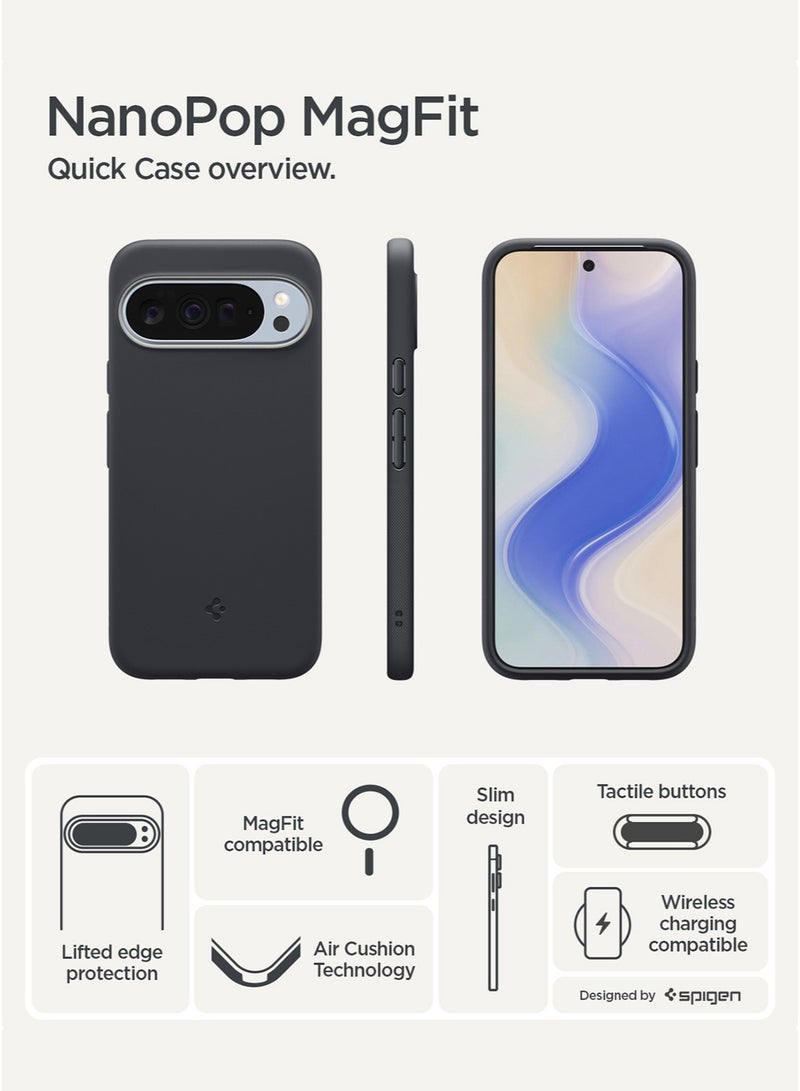 Spigen Nano Pop MagFit Google Pixel 10 Pro XL MagSafe Case Cover [Pixelsnap and MagSafe compatible] - Black Sesame - Image 3