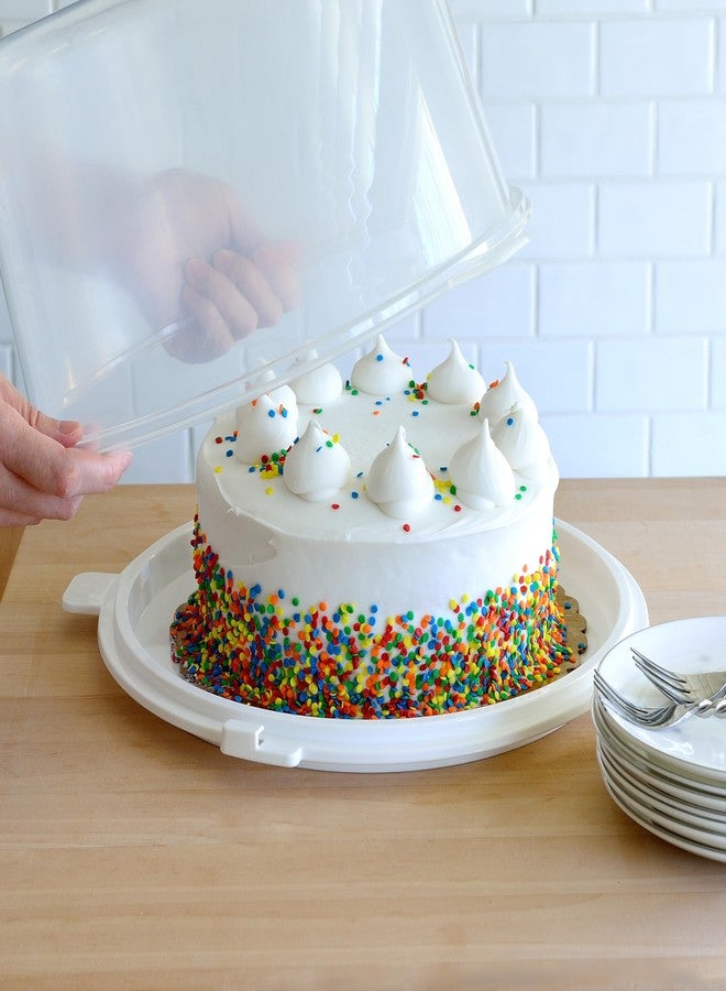 Youngever Plastic Cake Carrier, Clear Cake Container, 12 Inch Cake Carrier with Lid, Cake Storage, Cake Keeper - Image 3