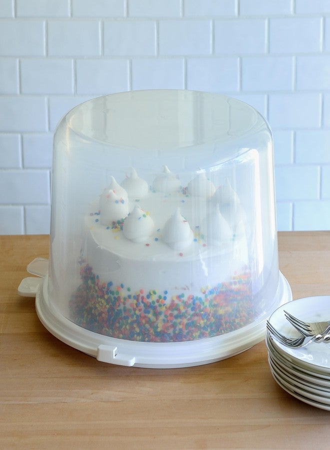 Youngever Plastic Cake Carrier, Clear Cake Container, 12 Inch Cake Carrier with Lid, Cake Storage, Cake Keeper - Image 4
