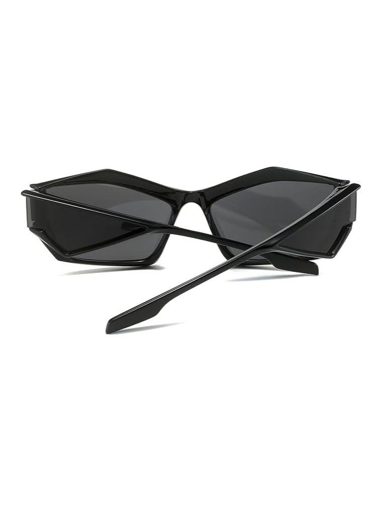 Excefore - Trendy Wrap Around Fashion Sunglasses for Men Women, Cool Sport Y2K Sunglasses Future Style Glasses - Image 1
