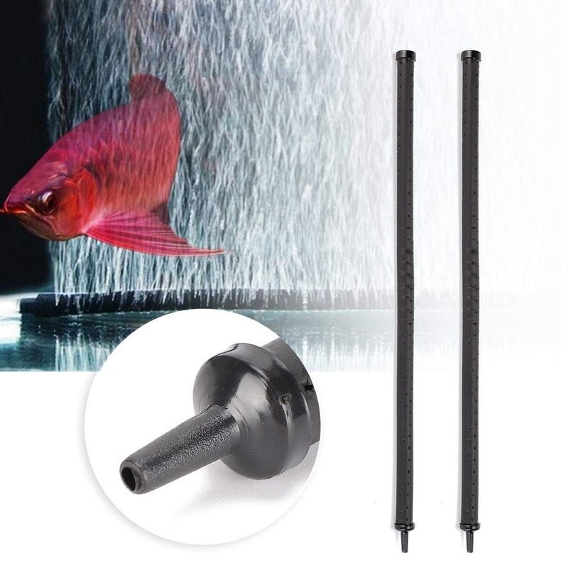 Black PE Material 12.6 Inch Aquarium Air Stone Bubble Diffuser Bar 2 Pack - Image 5