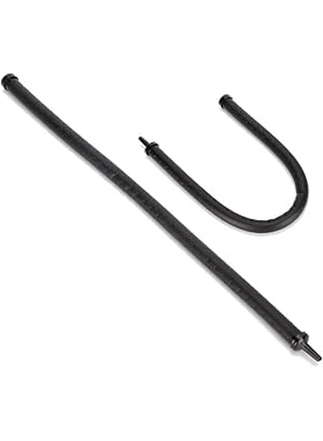Black PE Material 12.6 Inch Aquarium Air Stone Bubble Diffuser Bar 2 Pack - Image 1