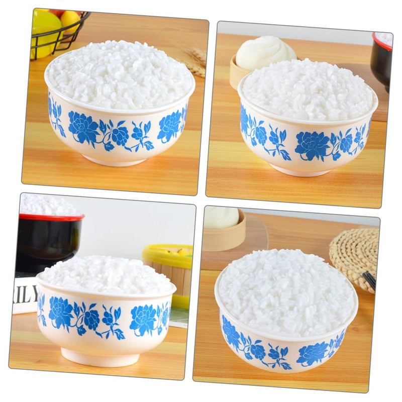 HANABASS Blue Porcelain Simulation Cooked Rice Bowl Decorative Model For Photography Props - Image 3
