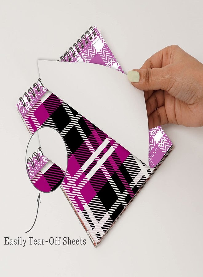Inkdotpot 25 Check & Tartan Scrapbook Paper Pad 6" x 6", Single-Sided Scrapbook Paper- Colorful Cardstock Paper Scrapbooking DIY Decorative Background Cardmaking Supplies- Journal Craft Paper - Image 3