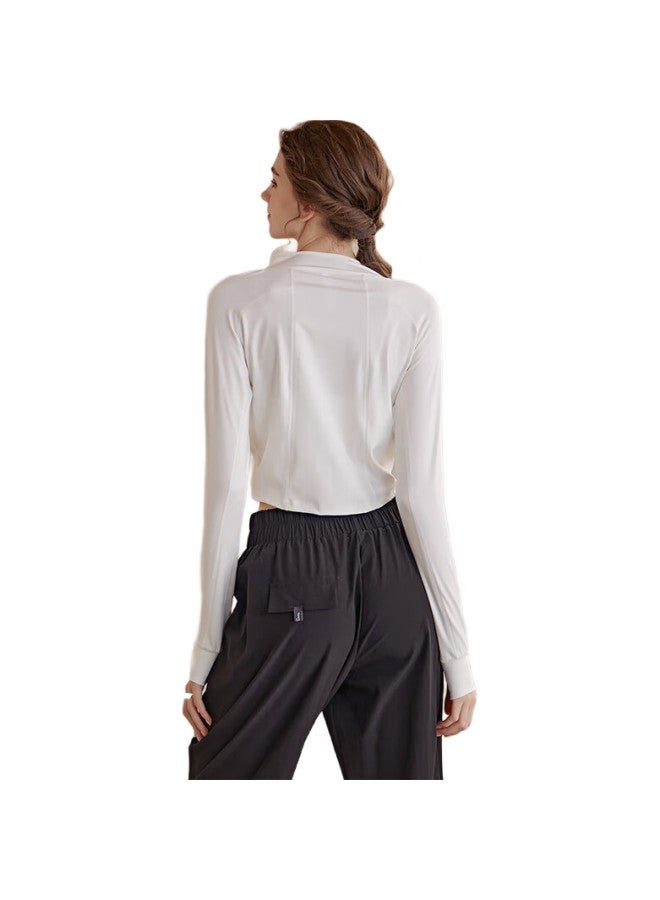 Liberal Half-Zip Yoga Top For Women, Long Sleeve New Style, Athletic Wear, Slim Fit, Slimming, Autumn And Winter Running And Fitness Outfit - Image 1