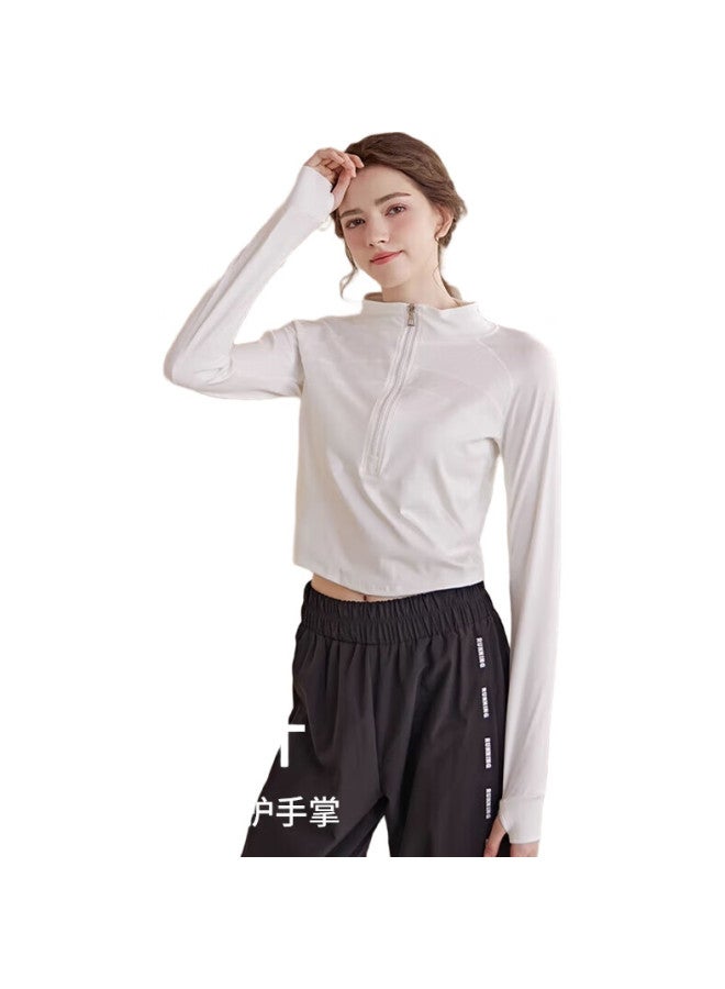 Liberal Half-Zip Yoga Top For Women, Long Sleeve New Style, Athletic Wear, Slim Fit, Slimming, Autumn And Winter Running And Fitness Outfit - Image 2
